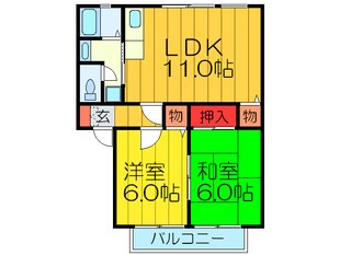 ウィンディアＳＫ　Ｂ棟の物件間取画像